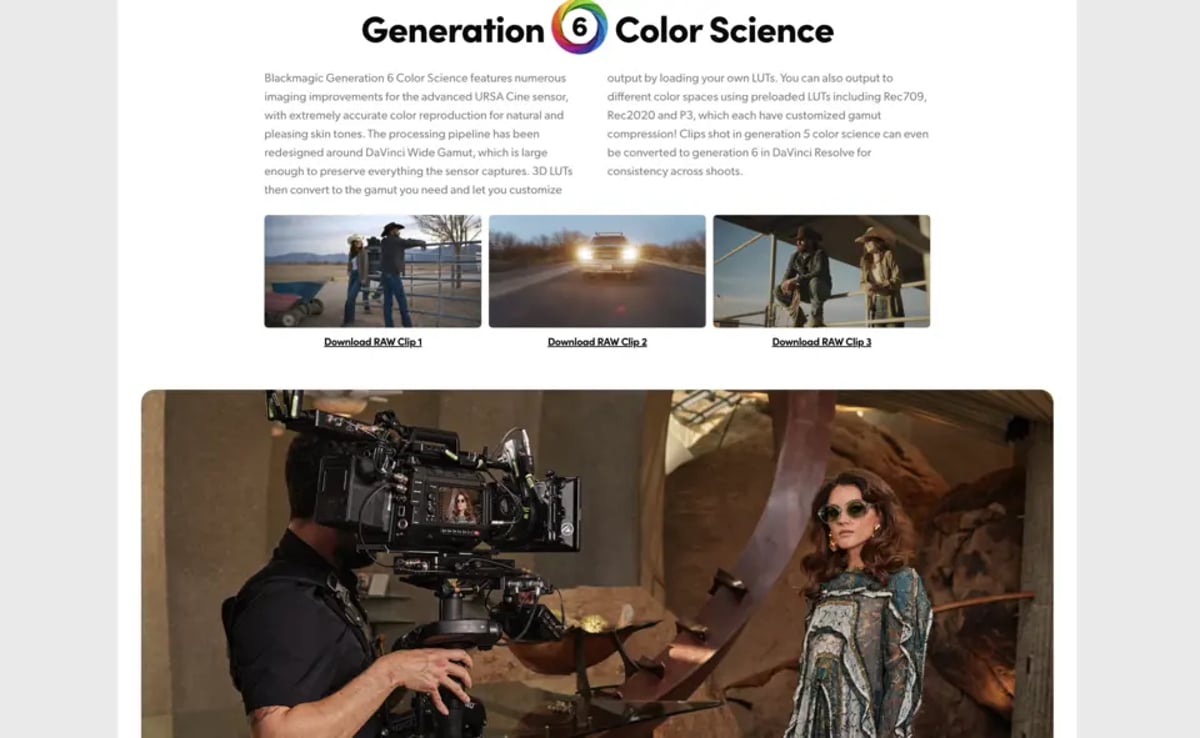 Blackmagic Gen 6 Color Science: URSA Cine 12K Guide