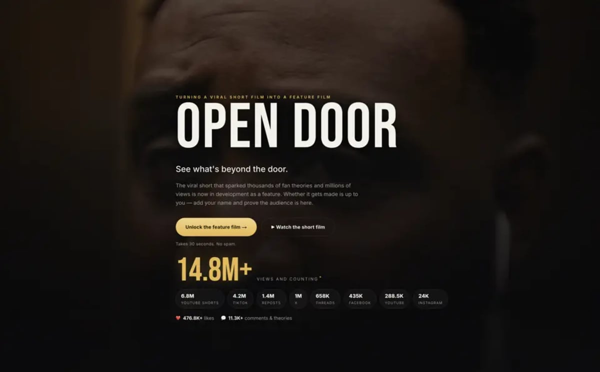 Open Door: Viral YouTube Short Lands 6-Figure Deal