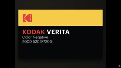Kodak Expands Motion Picture Portfolio with VERITA 200D Color Negative Film